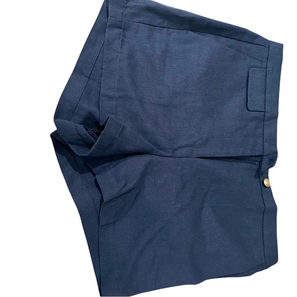 J. Crew 3" suit short in textured linen blend, Navy Blue, 6 - Picture 4 of 4